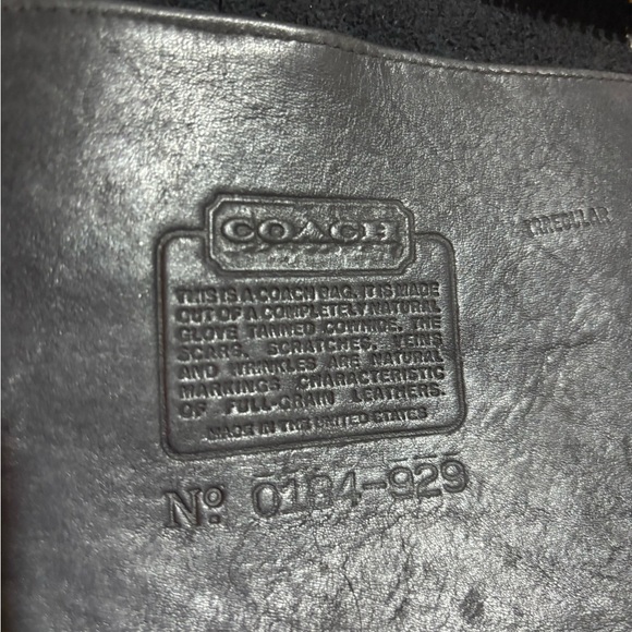 Coach vintage black gray leather crossbody handbag - Picture 6 of 7